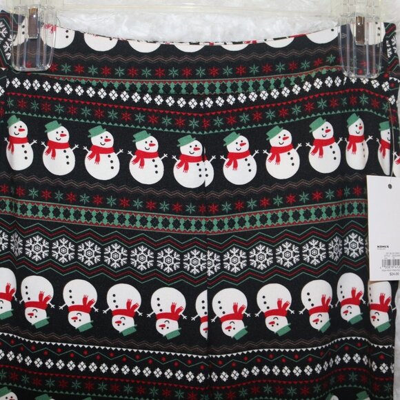 Kohl's Snowman man leggings size xs nwt - Picture 2 of 5
